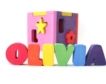 Wooden Toys // Kids and Baby // Toddler Gift // Personalized // Baby Shower // Shapes and Colors