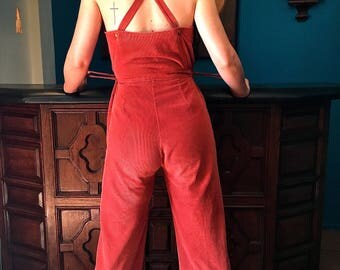 Checkered Pocketed Wide Leg Overalls