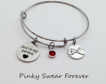 Grey's Anatomy, Youre My Person, You're My Person Bracelet, Pinky Promise, Pinky Swear, Gift for Girlfriend, Gift for Wife, Girlfriend Gift
