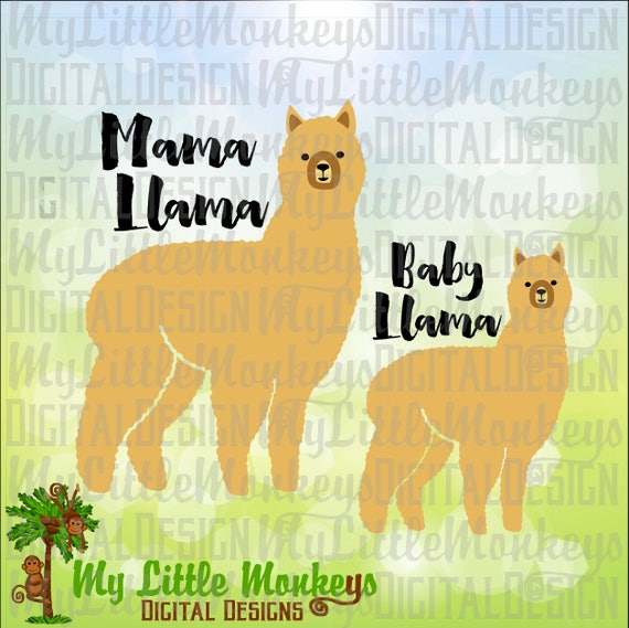 Llama SVG Mama Llama SVG Baby Llama Cute Llama svg Alpaca