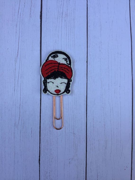 Fashion Girl With Red Headband Planner Clip/Planner Clip/Bookmark. Washi Girl Planner Clip. Fashion Girl Planner Clip. Planner Girl