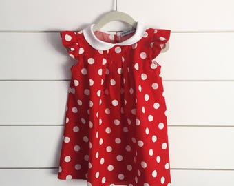 Minnie Mouse inspired dress, disney inspired dress, Minnie Mouse costume, Minnie Mouse dress up, baby Minnie Mouse dress, toddler Minnie Dre