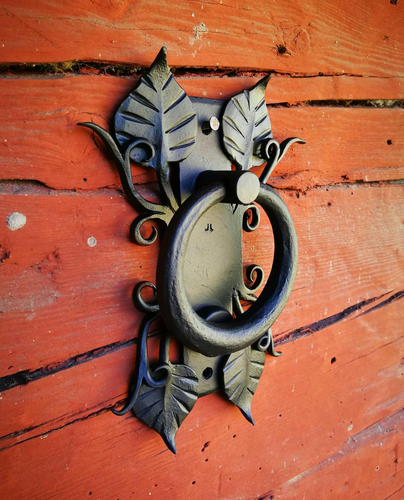 Hand steel door knocker unique one of a kind