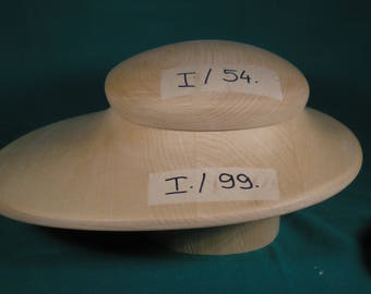 Wooden hat block, form for millinery