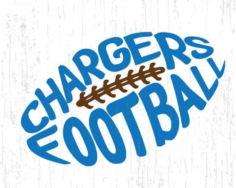 chargers football,Los Angeles Chargers,football svg,SVG,DXF,PNG for use with Silhouette Studio and Cricut Design Space