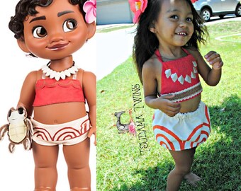 Baby Moana Costume, Baby Moana Birthday, Moana Outfit, Toddler Moana Costume, Toddler Baby Moana Outfit