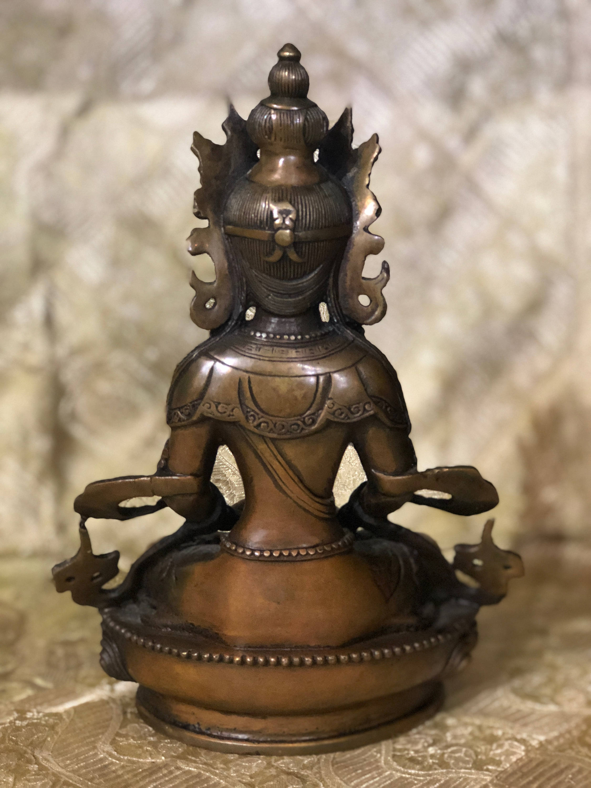 Vintage Brass Tara, Hindu God, Tara Statue, chines god