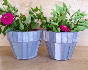 Mosaic Flower Pot Set Small Rustic Indoor Planters Succulent Pots Outdoor Planter Mosaic Flower Pot Set Small Rustic Indoor Planters Succulent Pots Outdoor Planter