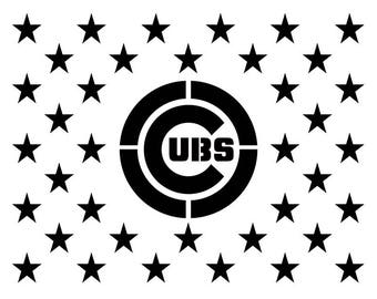 Chicago cubs stencil | Etsy