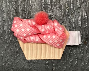 Hair Clip Ribbon Sculpture Headband Bow Birthday Cupcake