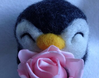 Penguin Ooak Soft Sculpture Gift