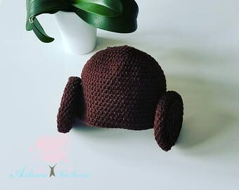 Crochet Princess Leia hat - Princess Leia hat - Crochet Hat - Star Wars Hat - Crochet Star Wars