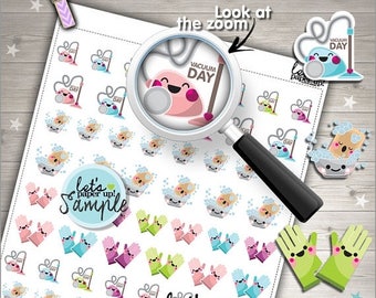 60%OFF - Clean Up Stickers, Printable Planner Stickers, Planner Stickers, Housekeeping, Kawaii Stickers, Printable Stickers, Planner Accesso