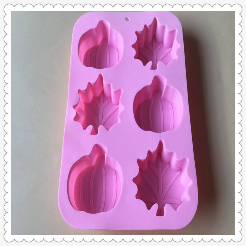 Pumpkin Leaves silicone mold candle mold fondant cake