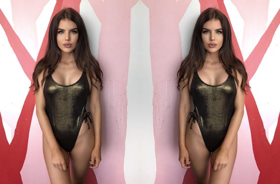 NEW MissManeater *limited edition* WARRIOR super HIcut LACEUP side designer swimsuit