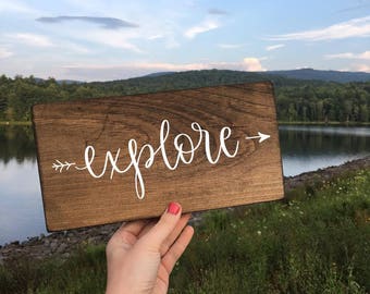 Explore - Wood Sign