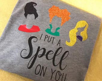 I put a Spell on you Shirt, Halloween Shirt, Hocus Pocus Shirt, Fun Halloween shirt