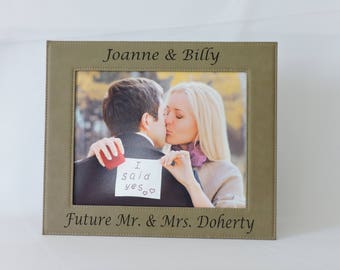 Engagement Frame Leather Photo Frame for Anniversary , Forever Me Gifts