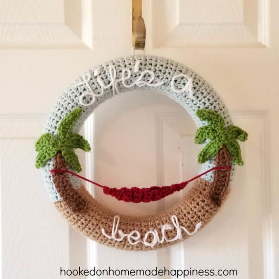 Crochet Wreath PATTERN Summer Crochet Pattern Home Decor Handmade crochet springsummer wreath