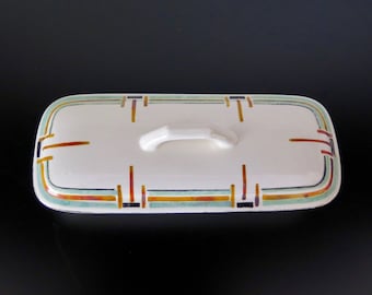 Antique Toiletry Box Belgian Art Deco by Boch Louvier Toothbrush Holder Razor Holder Trinket Box Vanity