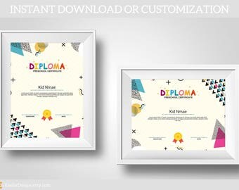 Preschool diploma | Etsy