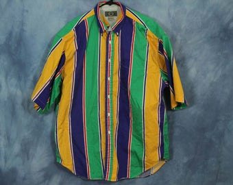 90s striped shirt | Etsy