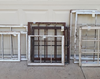 Vintage Farm Windows Multi-Pane Chippy Paint