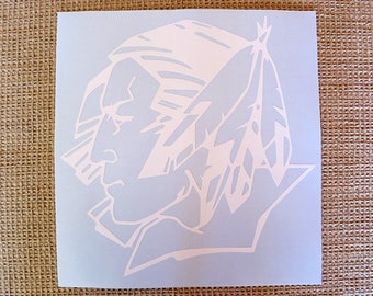 Fighting Sioux Vinyl Decal .
