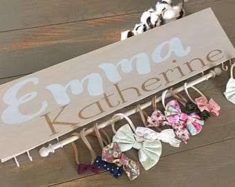 Boho Nursery, Baby Girl Gift, Headband Organizer, Hair Bows, Chunky Necklace, Nursery Decor, Hairbow Holder, Headband Holder, Baby Shower