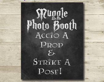 Harry Potter Wedding // Harry Potter Photo Booth Sign // Printable // 8x10 // Harry Potter Bridal Shower // Harry Potter Theme // Chalkboard
