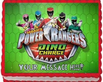 dino power charge rangers super cake topper ranger official edible