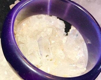 MID SUMMER SALE Lavender Jade Bangle (Natural Stone) Size 2.5 Diameter