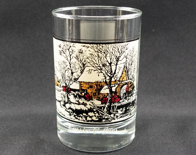 Classic Currier & Ives Wintertime Scenes Glass Set | Vintage Arbys Old Fashioned Glasses | 12 Oz Winter Glasses - Set Of 4 Classic Currier & Ives Wintertime Scenes Glass Set | Vintage Arbys Old Fashioned Glasses | 12 Oz Winter Glasses - Set Of 4