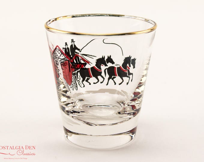 Vintage Libbey Stagecoach Carriage Glasses| MCM Old Fashioned 6 oz. Glasses | Set Of 6