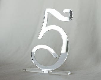 3 1/2" Gold mirror acrylic Table Numbers, Wedding Table Numbers, Wedding Table Numbers Set, Wedding Table Decor, Table Numbers,
