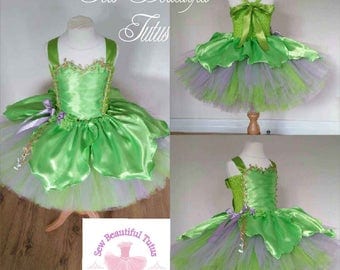Fairy inspired tutu dress - Tinkerbell - Magical - Fun Party Outfit Cute Birthday Photo shoot