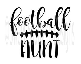 Football aunt laces fall SVG PDF DXF instant download design for cricut or silhouette