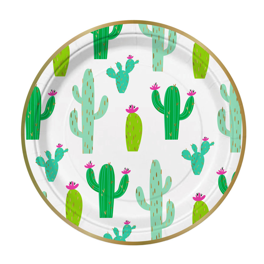 Cactus Party Plates Cactus Plates Cactus Paper Plates