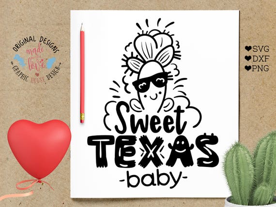 Download svg design texas svg sweet texas baby cactus svg texas