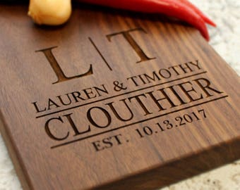 Personalized Cheese Board - Engraved Cheese Plate, Cutting Board, Wedding Gift, Housewarming, Anniversary, Gift for Couple W-009 GB