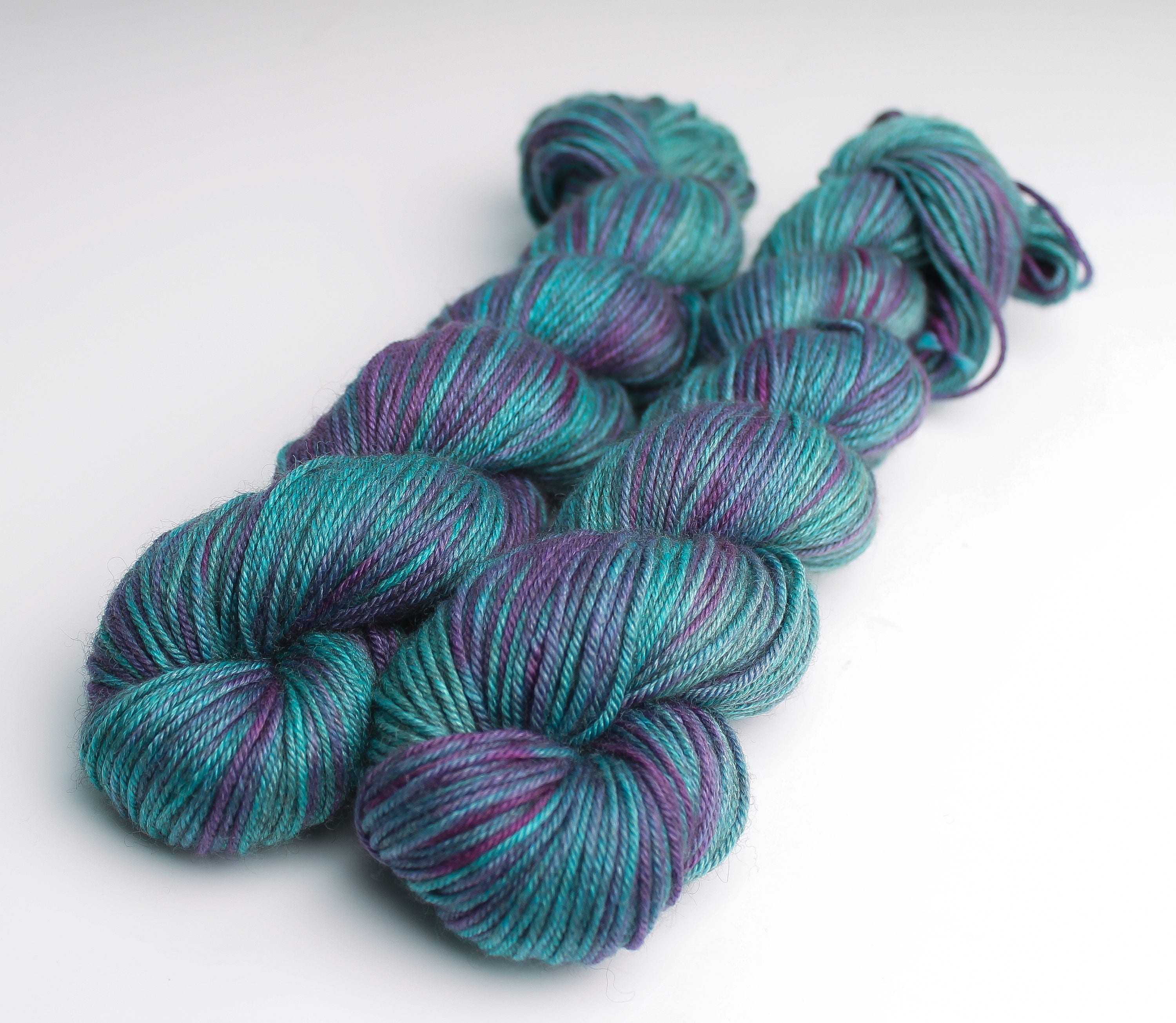 Ready to Ship 'Peacock Feathers' 100g Hand dyed yarn