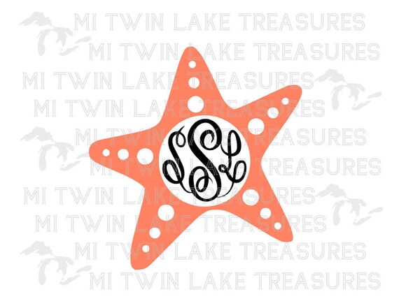 Download Starfish Monogram SVG PNG Studio.3 Instant & Digital