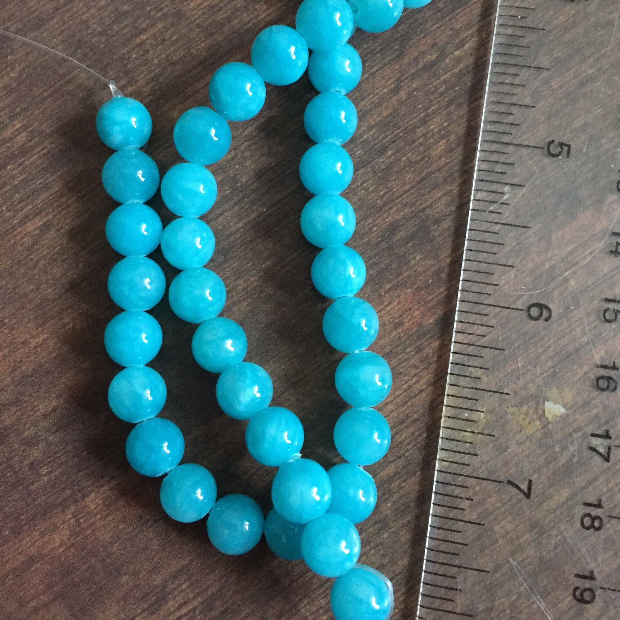 8mm Blue Amazonite Beads (20 pieces) from on Etsy Studio
