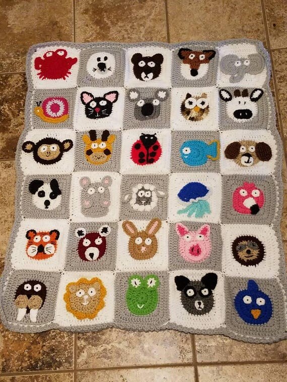 Items similar to Animal baby blanket, zoo animal baby blanket, safari