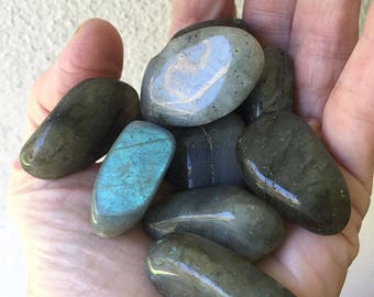 Labradorite Stone Tumbled/ Healing Crystals/ Chakra Stones/ CY117