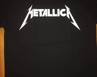 Metallica Classic White Letters Logo Shirt