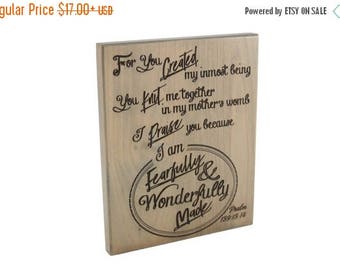 Summer Sale Wood Sign/ Bible Verse/ Christian Gift/ Scripture Art/ Christian Sign/ Encouragement/ Christian Gift/ Fearfully and Wonderfully
