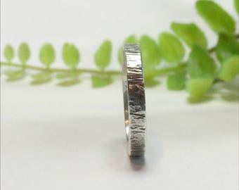 Sterling Sterling Stacking Ring, Silver Ring Band, Thumb Ring, Sterling Silver Wedding Band, Silver Stack Ring, Rustic Silver Ring