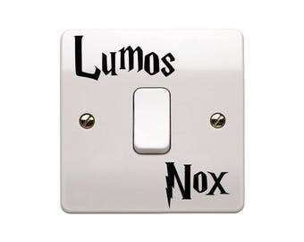 Lumos Nox Harry Potter Inspired Light Switch Vinyl Decal Sticker