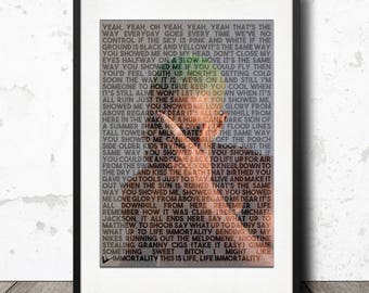 Frank Ocean - Pink + White / Blond / Blonde Lyric Poster Artwork Print - Limited Edition!